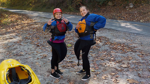 Young people getting a taste of a river adventure. Donate $25 to help shape young lives with the power of outdoor recreation