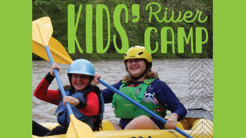 child improving kayak skills in youth slalom camp