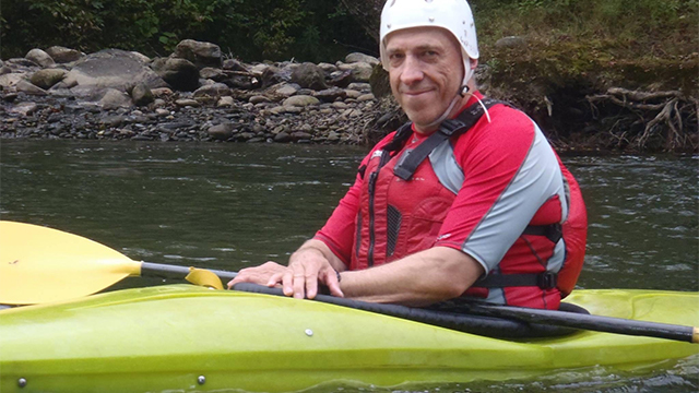 Martin Vanhas volunteer kayaking