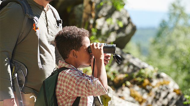 child on the lookout for future adventures activities for children